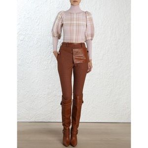 Zimmermann Unbridled Pink Check sweater 1